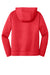Port & Company PC590YH Youth Dry Zone Performance Moisture Wicking Fleece Hooded Sweatshirt Hoodie w/ Pouch Pocket Red Flat Back