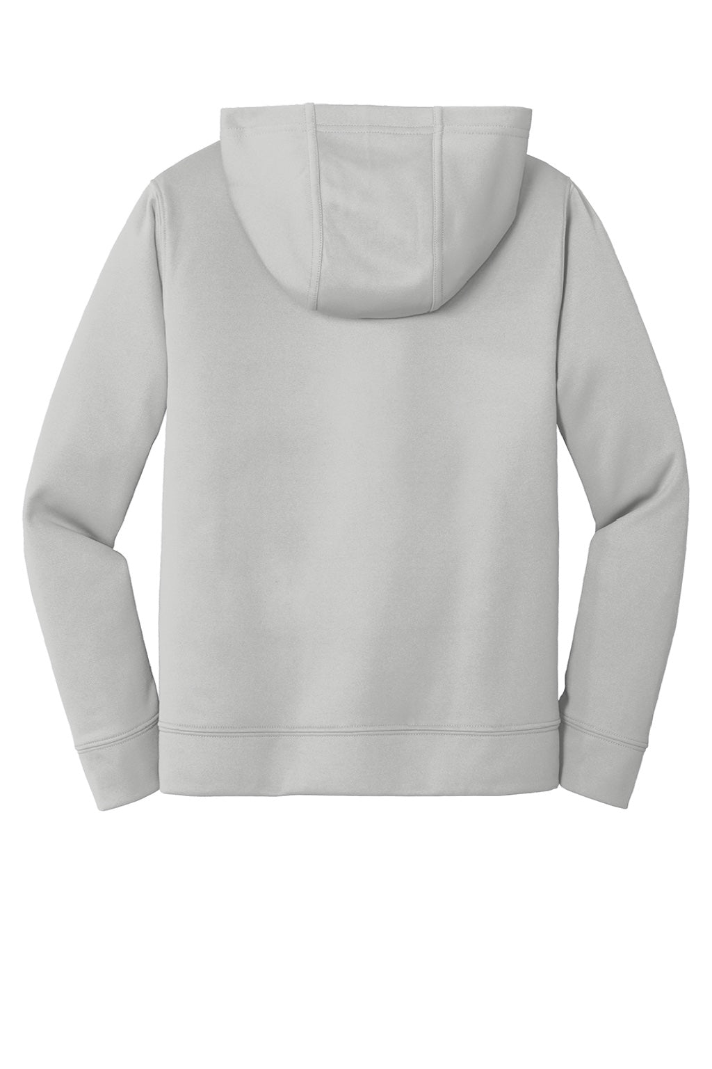 Port & Company PC590YH Youth Dry Zone Performance Moisture Wicking Fleece Hooded Sweatshirt Hoodie w/ Pouch Pocket Silver Grey Flat Back
