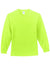 Port & Company PC61LSP/PC61LSPT Mens Essential Long Sleeve Crewneck T-Shirt w/ Pocket Safety Green Flat Front