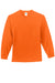 Port & Company PC61LSP/PC61LSPT Mens Essential Long Sleeve Crewneck T-Shirt w/ Pocket Safety Orange Flat Front