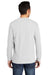 Port & Company PC61LSP/PC61LSPT Mens Essential Long Sleeve Crewneck T-Shirt w/ Pocket Ash Grey Model Back