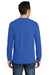 Port & Company PC61LSP/PC61LSPT Mens Essential Long Sleeve Crewneck T-Shirt w/ Pocket Royal Blue Model Back