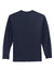 Port & Company PC61LS/PC61LST Mens Essential Long Sleeve Crewneck T-Shirt Deep Navy Blue Flat Back
