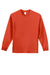 Port & Company PC61LS/PC61LST Mens Essential Long Sleeve Crewneck T-Shirt Orange Flat Front
