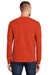 Port & Company PC61LS/PC61LST Mens Essential Long Sleeve Crewneck T-Shirt Orange Model Back