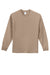 Port & Company PC61LS/PC61LST Mens Essential Long Sleeve Crewneck T-Shirt Sand Brown Flat Front