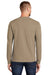 Port & Company PC61LS/PC61LST Mens Essential Long Sleeve Crewneck T-Shirt Sand Brown Model Back