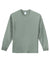 Port & Company PC61LS/PC61LST Mens Essential Long Sleeve Crewneck T-Shirt Stonewashed Green Flat Front