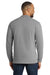 Port & Company PC61M Mens Essential Long Sleeve Mock Neck T-Shirt Heather Grey Model Back