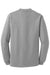 Port & Company PC61M Mens Essential Long Sleeve Mock Neck T-Shirt Heather Grey Flat Back