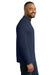 Port & Company PC61M Mens Essential Long Sleeve Mock Neck T-Shirt Navy Blue Model Side