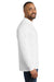 Port & Company PC61M Mens Essential Long Sleeve Mock Neck T-Shirt White Model Side