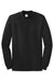 Port & Company PC61M Mens Essential Long Sleeve Mock Neck T-Shirt Jet Black Flat Front