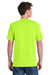 Port & Company PC61P/PC61PT Mens Essential Short Sleeve Crewneck T-Shirt w/ Pocket Safety Green Model Back