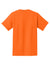 Port & Company PC61P/PC61PT Mens Essential Short Sleeve Crewneck T-Shirt w/ Pocket Safety Orange Flat Back