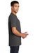 Port & Company PC61P/PC61PT Mens Essential Short Sleeve Crewneck T-Shirt w/ Pocket Charcoal Grey Model Side