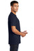 Port & Company PC61P/PC61PT Mens Essential Short Sleeve Crewneck T-Shirt w/ Pocket Deep Navy Blue Model Side