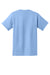 Port & Company PC61P/PC61PT Mens Essential Short Sleeve Crewneck T-Shirt w/ Pocket Light Blue Flat Back