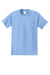 Port & Company PC61P/PC61PT Mens Essential Short Sleeve Crewneck T-Shirt w/ Pocket Light Blue Flat Front