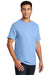 Port & Company PC61P/PC61PT Mens Essential Short Sleeve Crewneck T-Shirt w/ Pocket Light Blue Model 3q