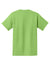 Port & Company PC61P/PC61PT Mens Essential Short Sleeve Crewneck T-Shirt w/ Pocket Lime Green Flat Back