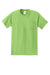 Port & Company PC61P/PC61PT Mens Essential Short Sleeve Crewneck T-Shirt w/ Pocket Lime Green Flat Front