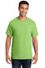 Port & Company PC61P/PC61PT Mens Essential Short Sleeve Crewneck T-Shirt w/ Pocket Lime Green Model Front