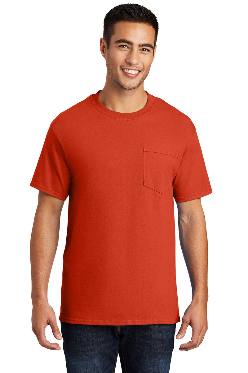 Port & Company PC61P/PC61PT Mens Orange Essential Short Sleeve