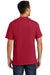 Port & Company PC61P/PC61PT Mens Essential Short Sleeve Crewneck T-Shirt w/ Pocket Red Model Back