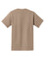 Port & Company PC61P/PC61PT Mens Essential Short Sleeve Crewneck T-Shirt w/ Pocket Sand Brown Flat Back