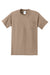 Port & Company PC61P/PC61PT Mens Essential Short Sleeve Crewneck T-Shirt w/ Pocket Sand Brown Flat Front