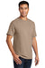 Port & Company PC61P/PC61PT Mens Essential Short Sleeve Crewneck T-Shirt w/ Pocket Sand Brown Model 3q