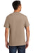 Port & Company PC61P/PC61PT Mens Essential Short Sleeve Crewneck T-Shirt w/ Pocket Sand Brown Model Back