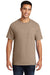 Port & Company PC61P/PC61PT Mens Essential Short Sleeve Crewneck T-Shirt w/ Pocket Sand Brown Model Front