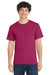 Port & Company PC61/PC61T Mens Essential Short Sleeve Crewneck T-Shirt Flush Pink Model Front