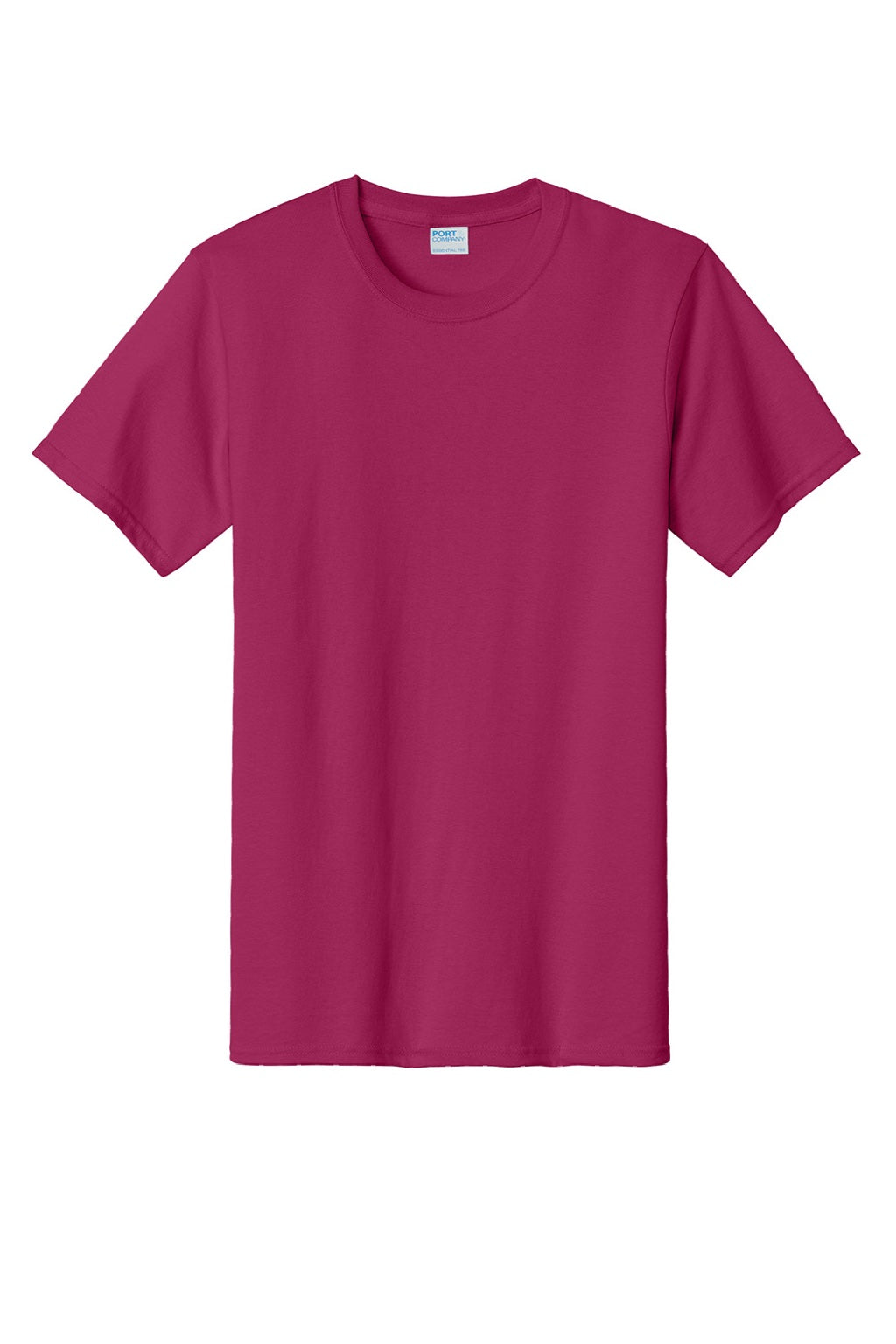 Port & Company PC61/PC61T Mens Essential Short Sleeve Crewneck T-Shirt Flush Pink Flat Front