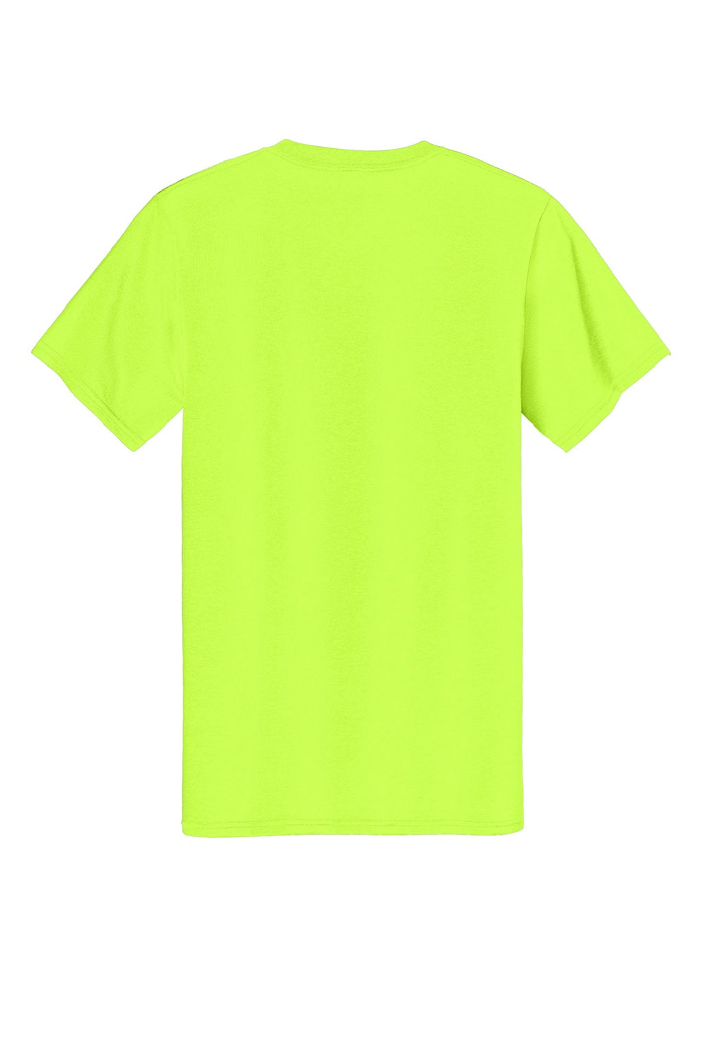 Port & Company PC61/PC61T Mens Essential Short Sleeve Crewneck T-Shirt Safety Green Flat Back