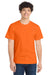 Port & Company PC61/PC61T Mens Essential Short Sleeve Crewneck T-Shirt Safety Orange Model Front