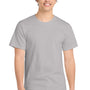 Port & Company Mens Essential Short Sleeve Crewneck T-Shirt - Silver Grey - NEW
