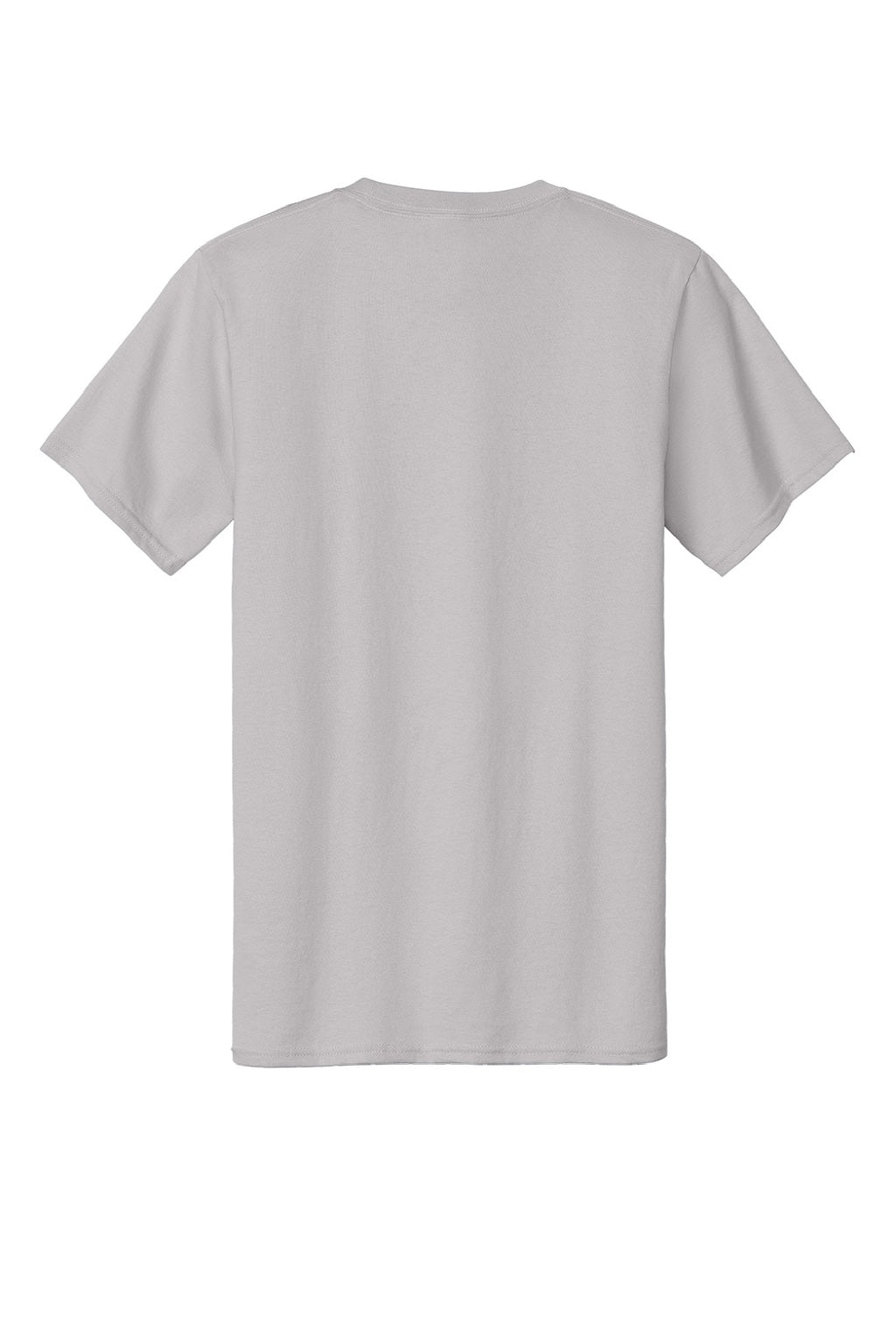Port & Company PC61/PC61T Mens Essential Short Sleeve Crewneck T-Shirt Silver Grey Flat Back
