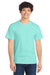 Port & Company PC61/PC61T Mens Essential Short Sleeve Crewneck T-Shirt True Celadon Blue Model Front