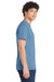 Port & Company PC61/PC61T Mens Essential Short Sleeve Crewneck T-Shirt Tundra Blue Model Side