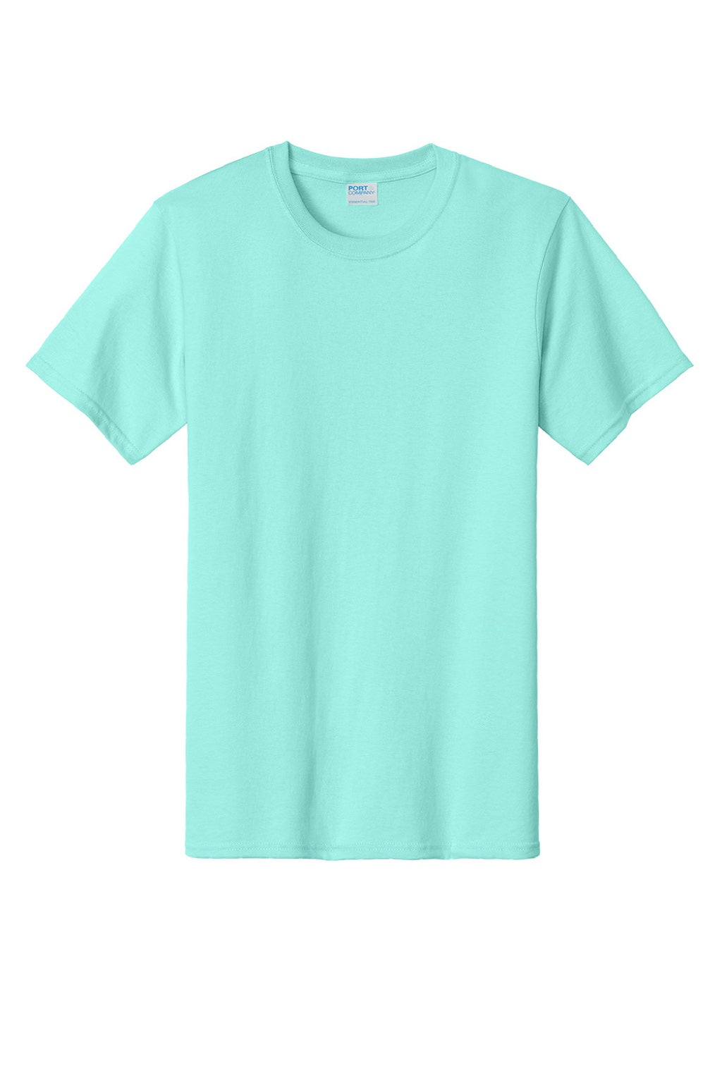 Port & Company PC61/PC61T Mens Essential Short Sleeve Crewneck T-Shirt True Celadon Blue Flat Front