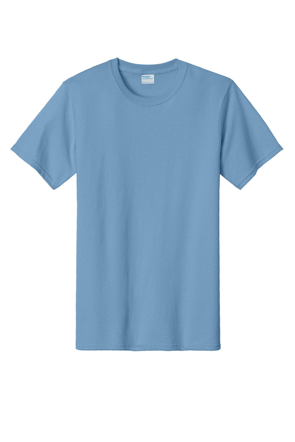 Port & Company PC61/PC61T Mens Essential Short Sleeve Crewneck T-Shirt Tundra Blue Flat Front