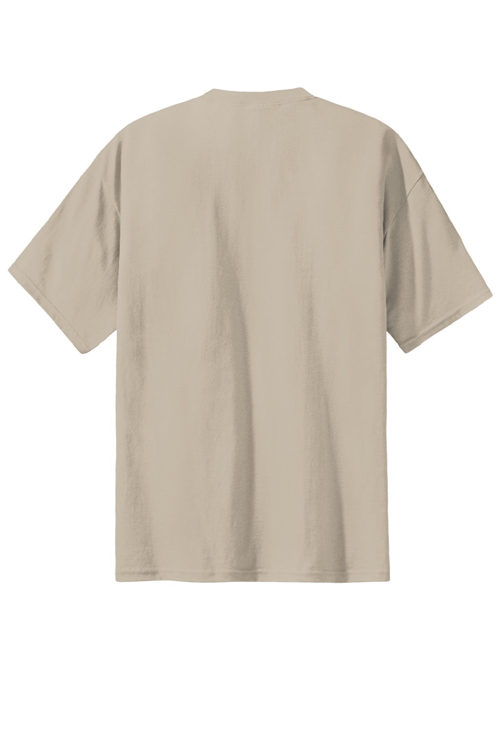 Port & Company PC61/PC61T Mens Essential Short Sleeve Crewneck T-Shirt Light Sand Brown Flat Back