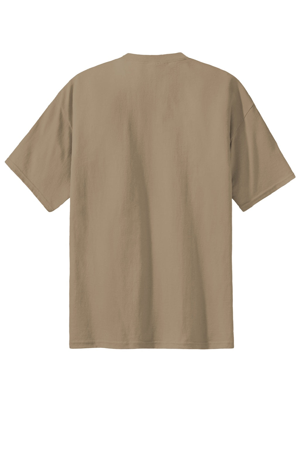Port & Company PC61/PC61T Mens Essential Short Sleeve Crewneck T-Shirt Sand Brown Flat Back