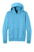Port & Company PC68H Mens Easy Fleece Hooded Sweatshirt Hoodie w/ Pouch Pocket Aquatic Blue Flat Front