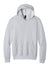 Port & Company PC68H Mens Easy Fleece Hooded Sweatshirt Hoodie w/ Pouch Pocket Ash Grey Flat Front