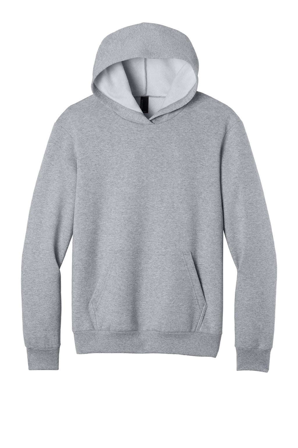 Port & Company PC68H Mens Easy Fleece Hooded Sweatshirt Hoodie w/ Pouch Pocket Heather Grey Flat Front