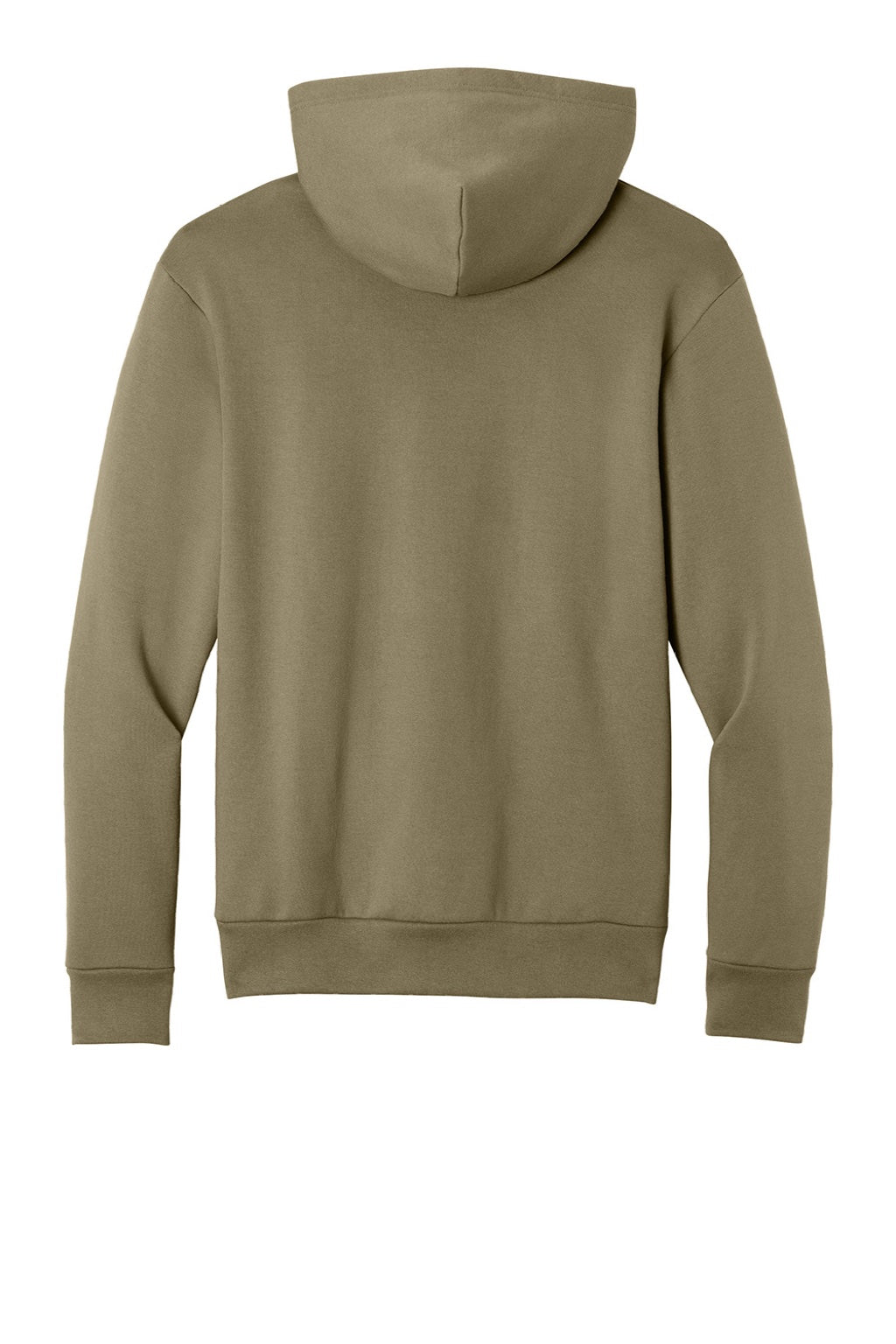 Port & Company PC68H Mens Easy Fleece Hooded Sweatshirt Hoodie w/ Pouch Pocket Coyote Brown Flat Back